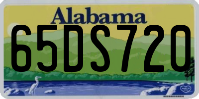 AL license plate 65DS720