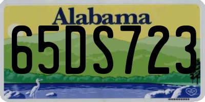 AL license plate 65DS723