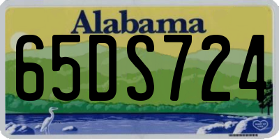 AL license plate 65DS724