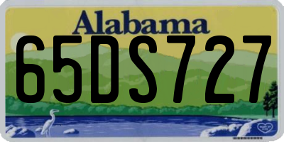AL license plate 65DS727
