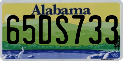 AL license plate 65DS733