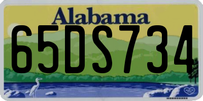 AL license plate 65DS734
