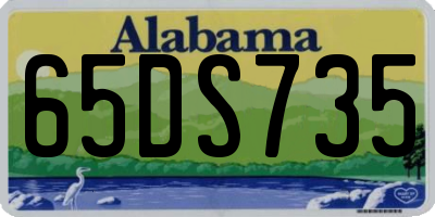 AL license plate 65DS735