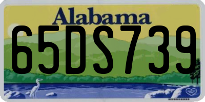 AL license plate 65DS739