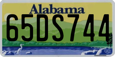 AL license plate 65DS744