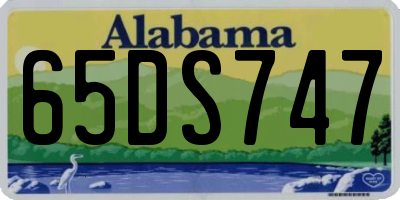 AL license plate 65DS747