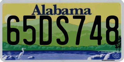 AL license plate 65DS748