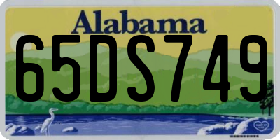 AL license plate 65DS749
