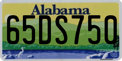 AL license plate 65DS750