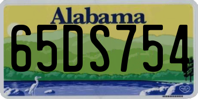 AL license plate 65DS754