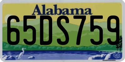 AL license plate 65DS759