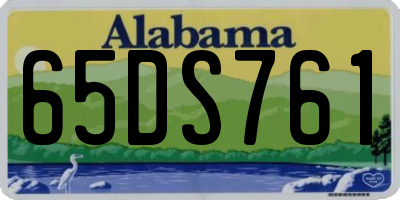 AL license plate 65DS761