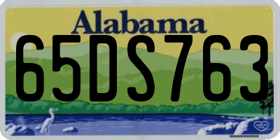 AL license plate 65DS763