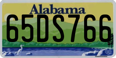 AL license plate 65DS766