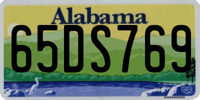AL license plate 65DS769