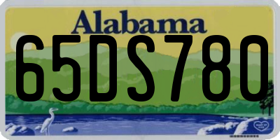 AL license plate 65DS780