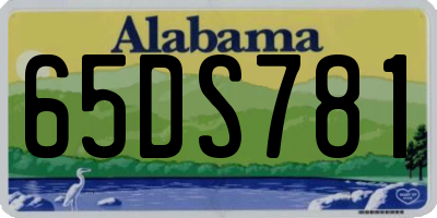 AL license plate 65DS781