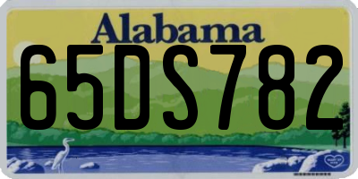 AL license plate 65DS782
