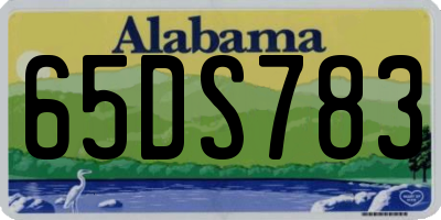 AL license plate 65DS783