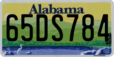 AL license plate 65DS784
