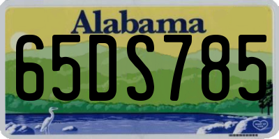 AL license plate 65DS785