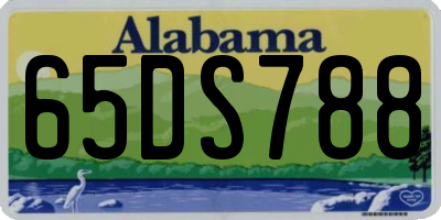 AL license plate 65DS788