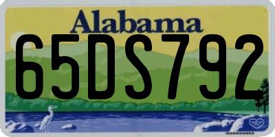 AL license plate 65DS792