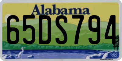 AL license plate 65DS794