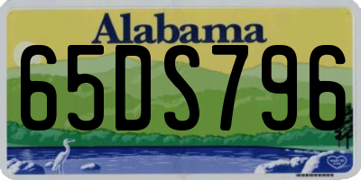 AL license plate 65DS796