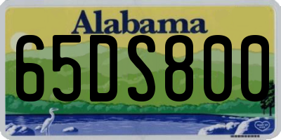 AL license plate 65DS800