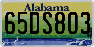 AL license plate 65DS803