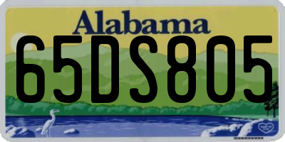 AL license plate 65DS805