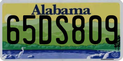 AL license plate 65DS809