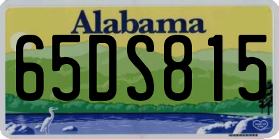 AL license plate 65DS815