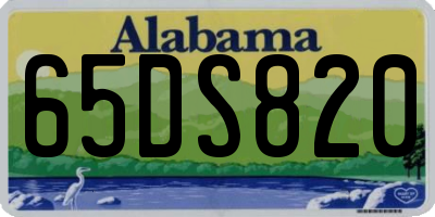 AL license plate 65DS820