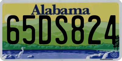 AL license plate 65DS824