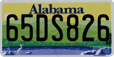 AL license plate 65DS826