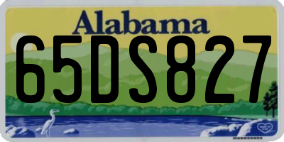 AL license plate 65DS827