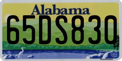 AL license plate 65DS830