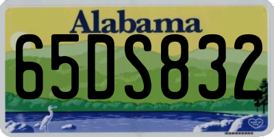 AL license plate 65DS832