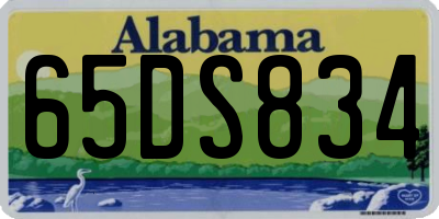 AL license plate 65DS834