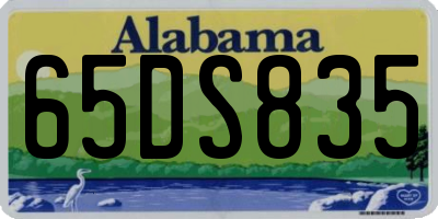AL license plate 65DS835
