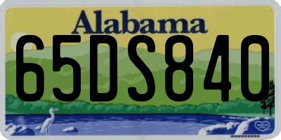 AL license plate 65DS840