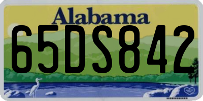 AL license plate 65DS842
