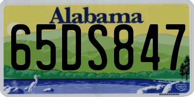 AL license plate 65DS847