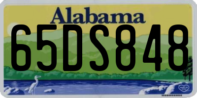AL license plate 65DS848