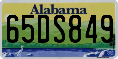 AL license plate 65DS849