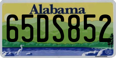 AL license plate 65DS852