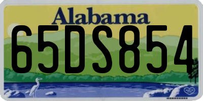 AL license plate 65DS854