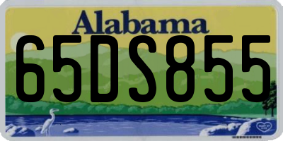 AL license plate 65DS855